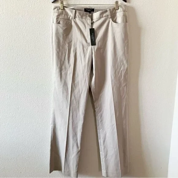 NEW Talbots Beige Minimalist Business Casual Office Signature Boot Trousers 12 - Picture 1 of 7